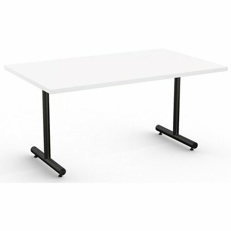 SPECIAL-T Table, Black Base, 30inWx60inLx29inH, White SCTKING3060BWH